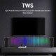 NowGo F8 40W RGB Speaker Su Geçirmez Taşınabilir Kablosuz Bluetooth Hoparlör Gri