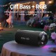 NowGo F8 40W RGB Speaker Su Geçirmez Taşınabilir Kablosuz Bluetooth Hoparlör Siyah