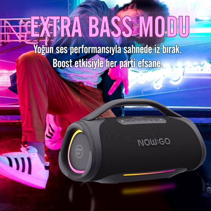 NowGo Storm 2 160W RGB Super Bass TWS Party Speaker Taşınabilir Kablosuz Bluetooth Hoparlör