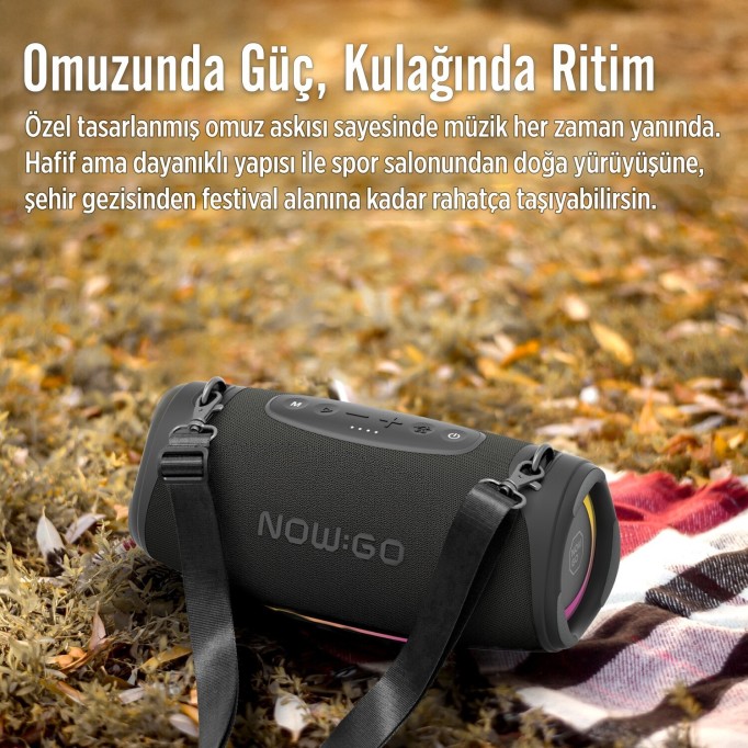 NowGo Storm Lite 80W RGB Super Bass TWS Party Speaker Taşınabilir Kablosuz Bluetooth Hoparlör