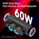 NowGo Storm S 60W RGB Super Bass TWS Party Speaker Taşınabilir Kablosuz Bluetooth Hoparlör