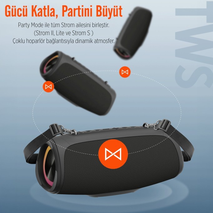 NowGo Storm S 60W RGB Super Bass TWS Party Speaker Taşınabilir Kablosuz Bluetooth Hoparlör