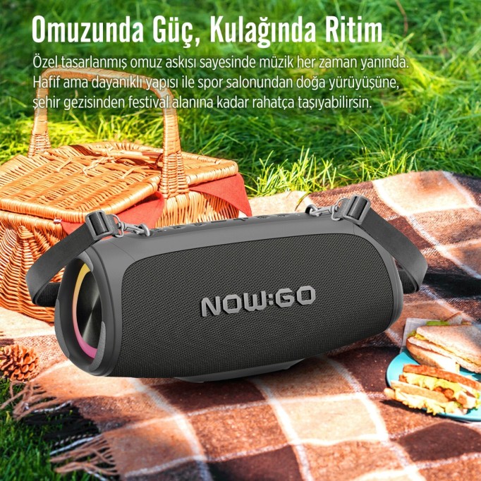 NowGo Storm S 60W RGB Super Bass TWS Party Speaker Taşınabilir Kablosuz Bluetooth Hoparlör
