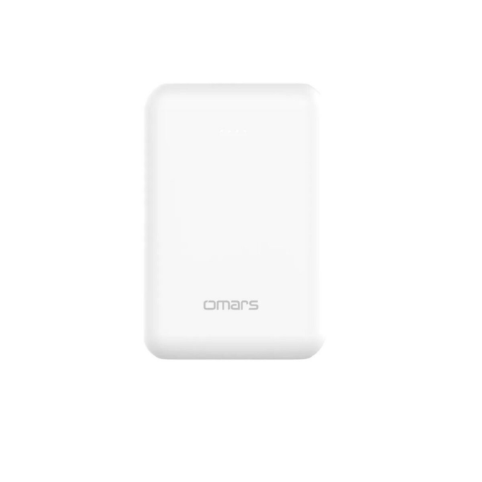 Omars 10000 mAh PD 20W Mini Powerbank Çift Çıkışlı Type-C & USB-A Beyaz