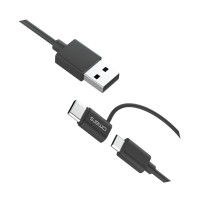 Omars 2'si 1 Arada Type-C Micro USB Şarj ve Data Kablosu 1.2 Metre