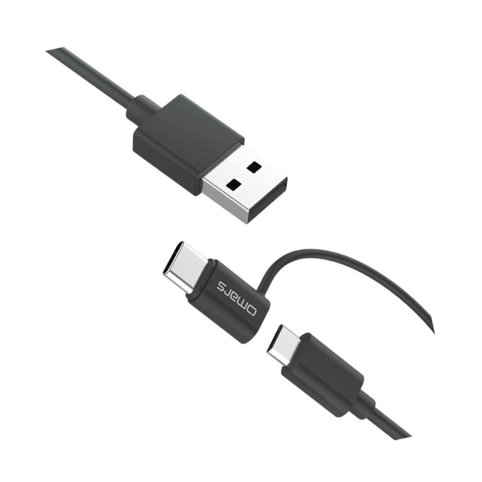 Omars 2'si 1 Arada Type-C Micro USB Şarj ve Data Kablosu 1.2 Metre