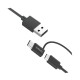 Omars 2'si 1 Arada Type-C Micro USB Şarj ve Data Kablosu 1.2 Metre