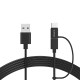 Omars 2'si 1 Arada Type-C Micro USB Şarj ve Data Kablosu 1.2 Metre satın al