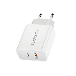 Omars 20W PD Çift Portlu USB-C & USB-A Hızlı Şarj Cihazı Omars 20W PD Çift Portlu USB-C & USB-A Hızlı Şarj Cihazı