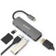 Omars 5 Port Type-C 4K HDMI Video Transferi 5Gbps USB 3.1 SD/TF Kart Uyumlu Hub Çoklayıcı Adaptör