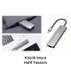 Omars 6 Port Type-C USB 3.1 PD 4K HDMI Video Transferi SD/TF Kart Uyumlu Hub Dönüştürücü Adaptör
