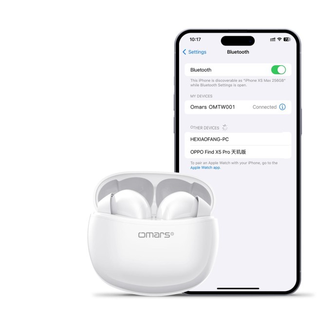 Omars TWS Bluetooth 5.1 Dokunmatik Kablosuz Kulakiçi Kulaklık Beyaz