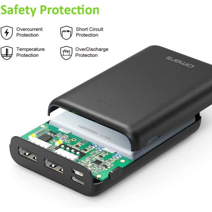 Omars Mini Pro Type-C ve Çift USB Çıkışlı 10000 mAh Powerbank