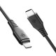 Novoo Type-C iPhone Lightning Hızlı Şarj Kablosu Siyah- 1.2 Metre satın al