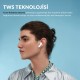 Omars TWS Bluetooth 5.1 Dokunmatik Kablosuz Kulakiçi Kulaklık Beyaz
