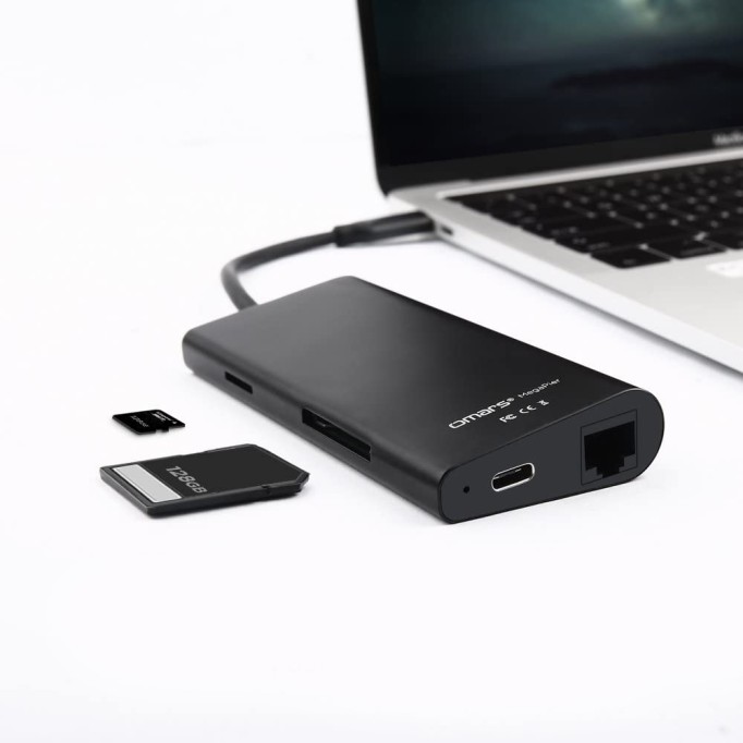 Omars Type-C to 3 Port USB 3.0 HDMI Ethernet SD TF Hub Çoklayıcı