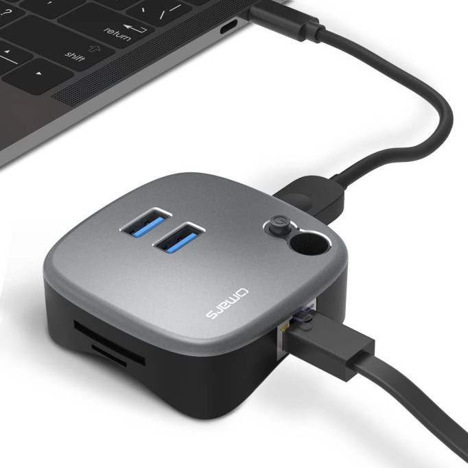 Omars Type-C USB 3.0 HUB Kart Okuyucu Gigabit Ethernet Dönüştürücü