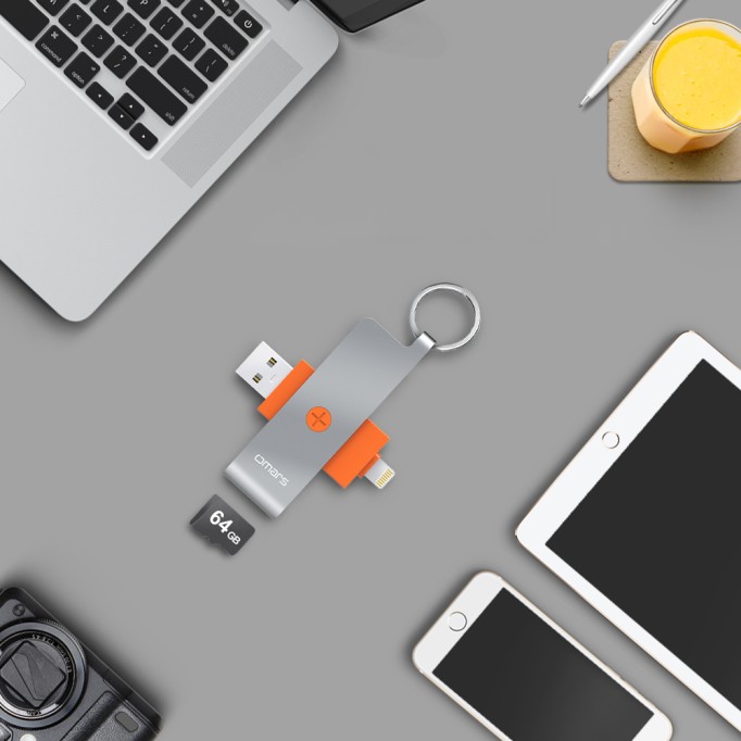 Omars USB 3.0 ve Lightning Micro SD Kart Okuyucu