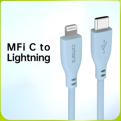 Omars USB-C to MFI Lightning iPhone Silikon PD Hızlı Şarj Kablosu Mavi Omars USB-C to MFI Lightning iPhone Silikon PD Hızlı Şarj Kablosu Mavi