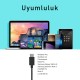 Omars USB Type-C 3A Şarj ve Data Kablosu - Siyah