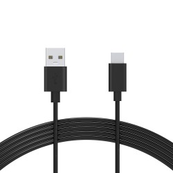 Siyah Omars USB Type-C 3A Şarj ve Data Kablosu - Siyah