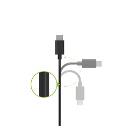 Omars USB Type-C 3A Şarj ve Data Kablosu - Siyah Omars USB Type-C 3A Şarj ve Data Kablosu - Siyah