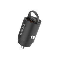 Omars USB Type-C PD 30W Çift Portlu Araç içi Hızlı Şarj Cihazı