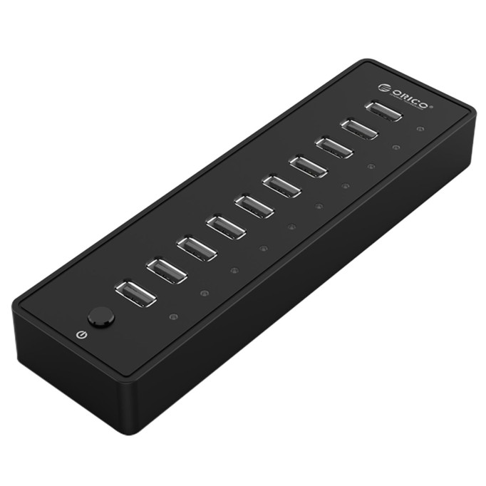 Orico 10 Portlu Anahtarlı Ledli USB 2.0 HUB Çoklayıcı ve Şarj İstasyonu