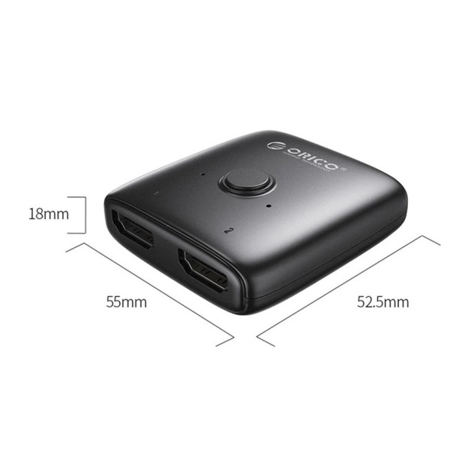 Orico 2 Giriş 1 Çıkış / 1 Giriş 2 Çıkış Çift Yönlü HDMI 2.0 4K@60Hz Switch Splitter Ayırıcı