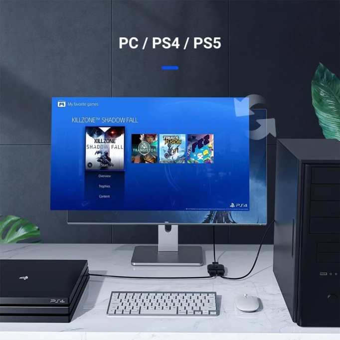 Orico 2 Giriş 1 Çıkış / 1 Giriş 2 Çıkış Çift Yönlü HDMI 2.0 4K@60Hz Switch Splitter Ayırıcı