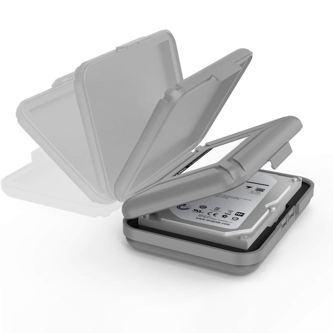 Orico 3.5” inch HDD SSD için Taşınabilir Sabit Disk Taşıma Koruyucu ve Saklama Kutusu Gri