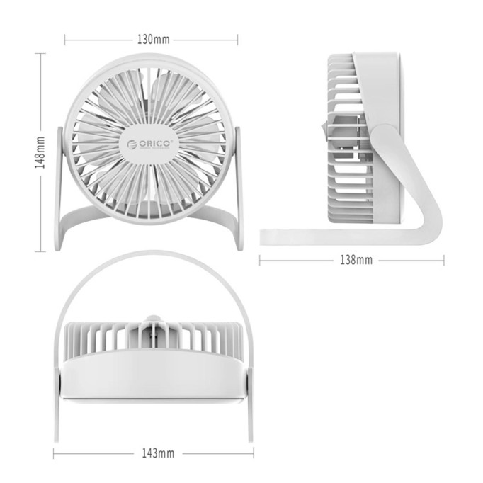 Orico 360 Derece Dönebilen Masaüstü Mini Sessiz USB Fan Pervane