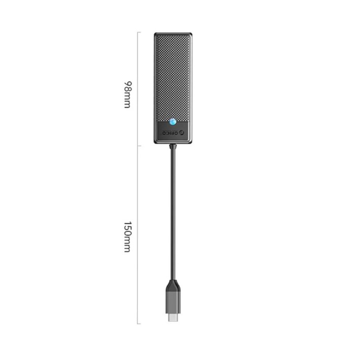 Orico 4 Portlu Type-C to USB 3.0 / Type-C PD 100W Yüksek Hızlı 5Gbps HUB Çoklayıcı Siyah