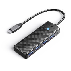 Orico 4 Portlu Type-C to USB 3.0 Yüksek hızlı 5Gbps HUB Çoklayıcı Siyah Orico 4 Portlu Type-C to USB 3.0 Yüksek hızlı 5Gbps HUB Çoklayıcı Siyah