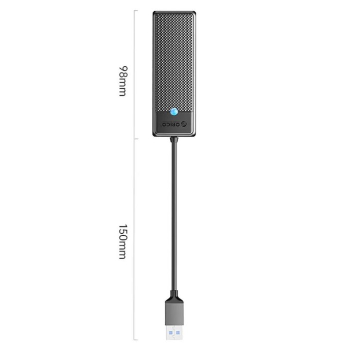 Orico 4 Portlu USB 3.0 Yüksek hızlı 5Gbps HUB Çoklayıcı Siyah