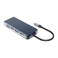 Orico 6 Portlu USB 3.0 100W RJ45 1000Mbps HDMI Çoklayıcı HUB Gri