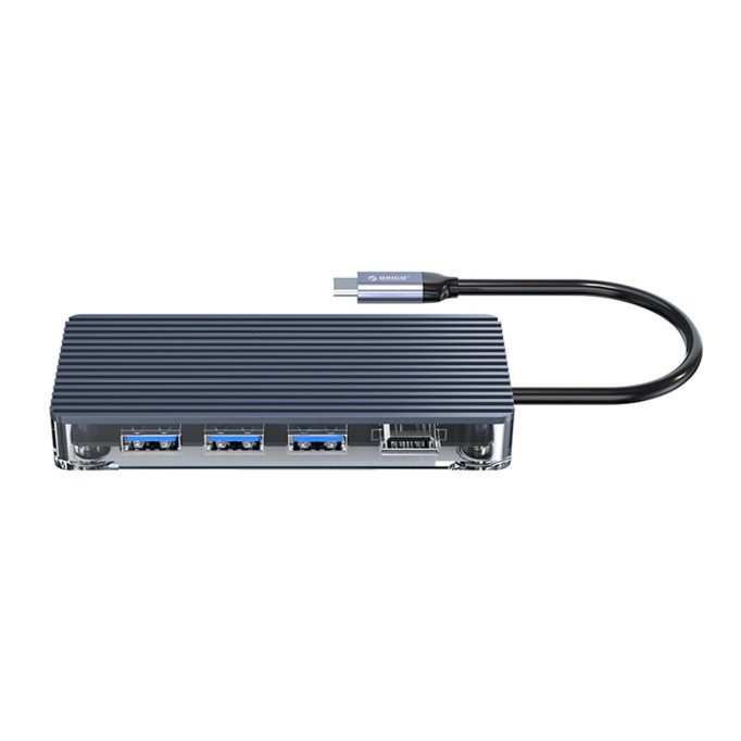 Orico 6 Portlu USB 3.0 100W RJ45 1000Mbps HDMI Çoklayıcı HUB Gri