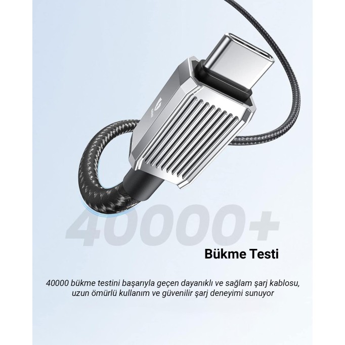 Orico 60W 3A PD Type-C to Type-C Hızlı Şarj ve Data Kablosu 1.5 Metre