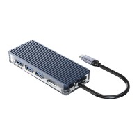 Orico 7 Portlu USB 3.0 100W HDMI TF/SD Kart Okuyucu Çoklayıcı HUB Gri