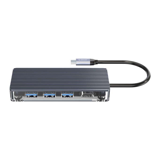 Orico 7 Portlu USB 3.0 100W HDMI TF/SD Kart Okuyucu Çoklayıcı HUB Gri