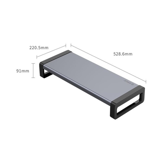 Orico HSQ-02H 4 Portlu USB Çoklayıcı Alüminyum Monitör Yükseltici Stand Gri