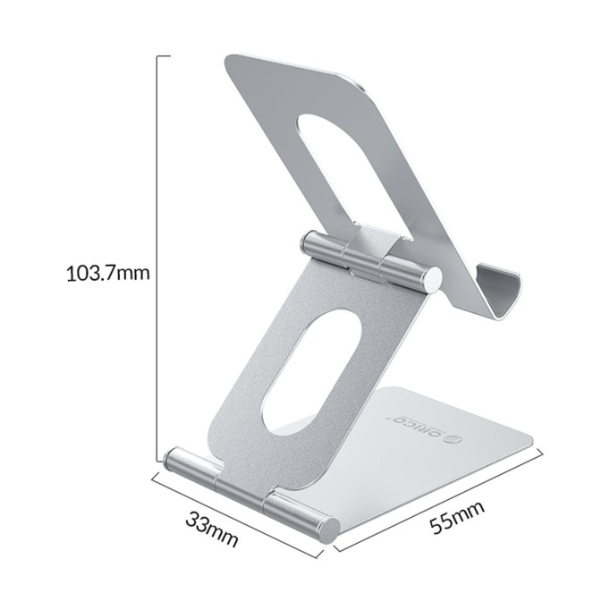 Orico LST-S1 Metal Katlanabilir Telefon Tutucu Stand Gümüş