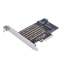 Orico PCI-E 3.0 x4 M.2 NVME ve NGFF SSD Çift Slot Dönüştürücü Adaptör Kartı