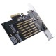 Orico PCI-E 3.0 x4 M.2 NVME ve NGFF SSD Çift Slot Dönüştürücü Adaptör Kartı