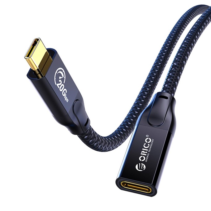 Orico PD100W 5A 20Gbps USB-C 3.2 Gen2*2 4K@60Hz Örgülü Uzatma Kablosu 1 Metre