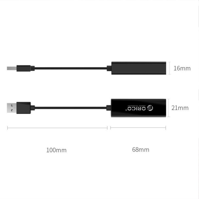 Orico RJ45 to USB 2.0 100Mbps Dönüştürücü Adaptör Siyah