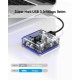 Orico Şeffaf Led Işıklı 5Gbps 4 Portlu USB-A 3.0 Çoklayıcı 30 CM Kablolu