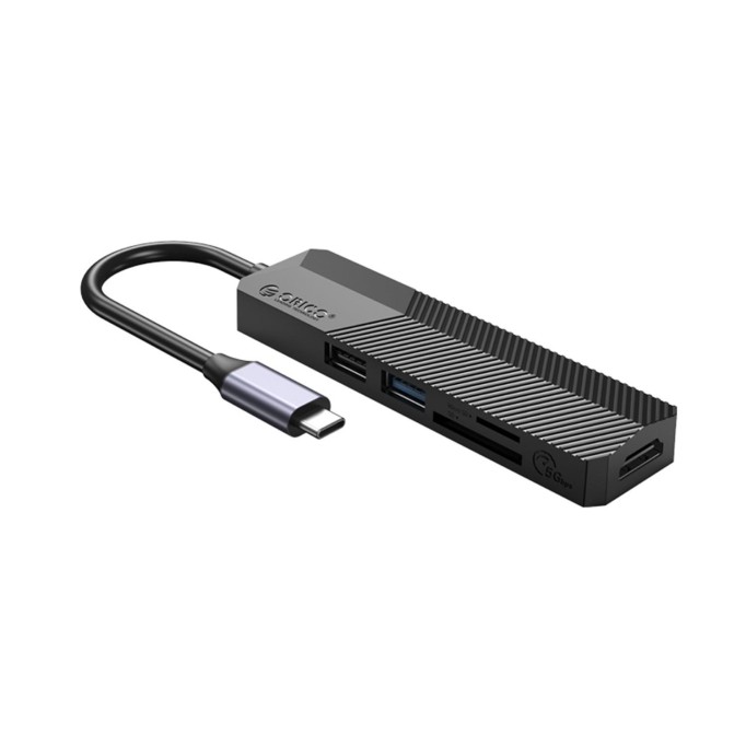 Orico Type-C Bağlantılı 2 USB Portlu 4K@30Hz HDMI TF/SD Docking Station Siyah