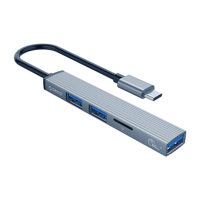 Orico Type-C to 3 Portlu USB 3.0 Çoklayıcı TF Micro SD Kart Okuyucu Hub