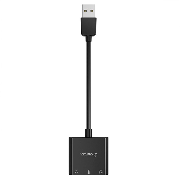 Orico USB 2.0 TRS / TRRS 3.5mm Jack Girişli Harici Ses Kartı Siyah